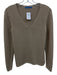 J. McLaughlin Size S Beige Cotton Blend Knit V Neck Pullover Sweater Beige / S