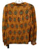 Marie Oliver Size S Orange & Multi Ramie Blend Ikat Long Balloon Sleeve Top Orange & Multi / S