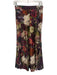 Cara Cara Size S Burgundy Red & Multi Polyester Blend Velvet Floral Midi Skirt Burgundy Red & Multi / S