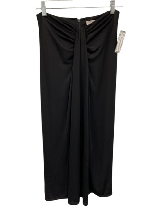 Cinq a Sept Size 4 Black Polyester Blend Gathered Detail Drape Back Zip Skirt Black / 4