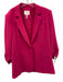 Cinq a Sept Size 2 Hot pink Triacetate Blend Scrunch Detail 3/4 Sleeve Jacket Hot pink / 2