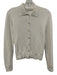 Vince Size S White Cotton Blend Perforated Knit Button Front Collared Sweater White / S