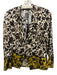 Kobi Halperin Size XS White, Black & Brown Silk Twill Printed One Button Jacket White, Black & Brown / XS