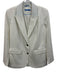 J. McLaughlin Size 2 White Rayon Blend Flap Pocket Two Button Blazer Jacket White / 2
