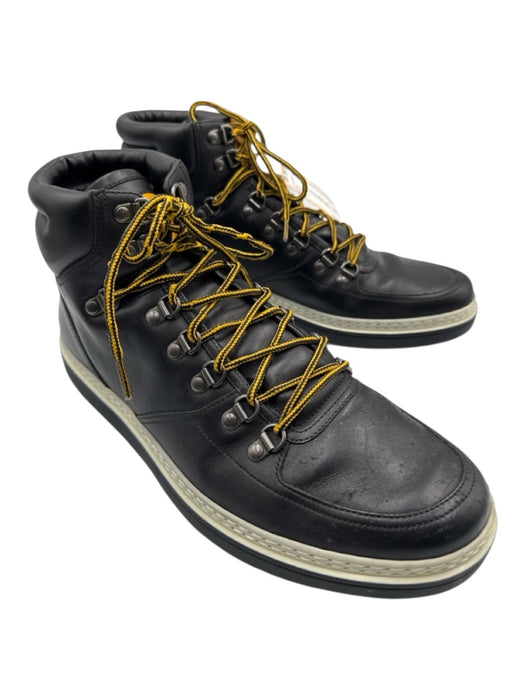 Gucci Shoe Size 9 AS IS Black Leather Solid Sneaker Men's Shoes Black / 9