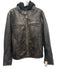 Wilsons Leather Size M Dark Brown Leather Solid Hood Men's Jacket Dark Brown / M
