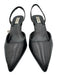 Steve Madden Shoe Size 9.5 Black Leather Pointed Toe Slingback Pumps Black / 9.5