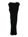 Norma Kamali Size S Black Polyester Blend Cap Sleeve Column Stretch Dress Black / S
