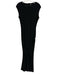 Norma Kamali Size S Black Polyester Blend Cap Sleeve Column Stretch Dress Black / S
