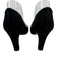 Sesto Meucci Shoe Size 8.5 Black Leather Upper Suede Knot Detail Heeled Pumps Black / 8.5