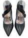 Sam Edelman Shoe Size 8.5 Black Leather Upper Diagonal Strap Buckle Detail Pumps Black / 8.5