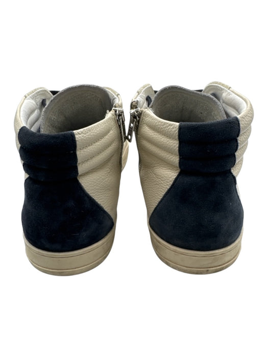 P448 Shoe Size 47 AS IS White & Blue Leather High Top Men's Shoes White & Blue / 47