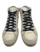 P448 Shoe Size 47 AS IS White & Blue Leather High Top Men's Shoes White & Blue / 47