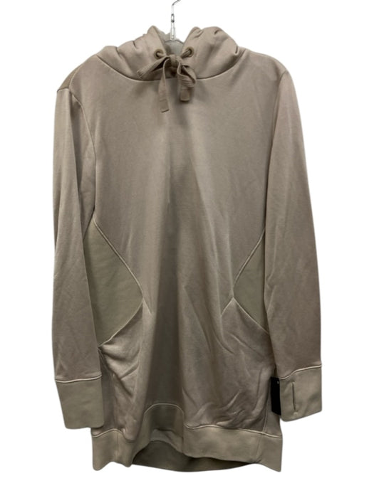 Athleta Size MP Cream Beige Polyester Blend Shearling Hood Lining Jacket Cream Beige / MP