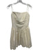 L'Academie Size S Cream White Cotton Blend Spaghetti Strap Paneled Dress Cream White / S