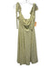 House of CB Size M Yellow, Pink & Green Polyester Blend Floral Front Slit Dress Yellow, Pink & Green / M