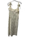 Majorelle Size M Cream White, Red & Green Polyester Floral Embroidered Dress Cream White, Red & Green / M