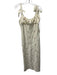 Majorelle Size M Cream White, Red & Green Polyester Floral Embroidered Dress Cream White, Red & Green / M