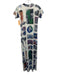 With Jean Size M White & Multi Polyester Blend Short Sleeve Flower Dress White & Multi / M