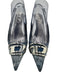 Diesel Shoe Size 38 Medium Wash textile upper Distressed denim Logo Slingbacks Medium Wash / 38