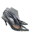 Diesel Shoe Size 38 Medium Wash textile upper Distressed denim Logo Slingbacks Medium Wash / 38