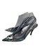 Diesel Shoe Size 38 Medium Wash textile upper Distressed denim Logo Slingbacks Medium Wash / 38