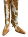 Song of Style Shoe Size 7.5 Brown & White Cow Hair Cow Print Heeled Slingbacks Brown & White / 7.5