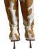Song of Style Shoe Size 7.5 Brown & White Cow Hair Cow Print Heeled Slingbacks Brown & White / 7.5