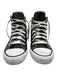 Converse Shoe Size 8 Black & White Leather Upper Round Toe Toe Cap Sneakers Black & White / 8