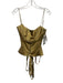 House of CB Size M Olive Green Polyester Spaghetti Strap Cowl Neck Satin Top Olive Green / M