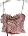 House of CB Size M Light Pink Polyester Floral Lace Overlay Spaghetti Strap Top Light Pink / M