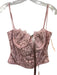 House of CB Size M Light Pink Polyester Floral Lace Overlay Spaghetti Strap Top Light Pink / M