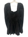 ASOS Design Size 6 Black Cotton Blend Long Sleeve Square Neck Back Zip Dress Black / 6
