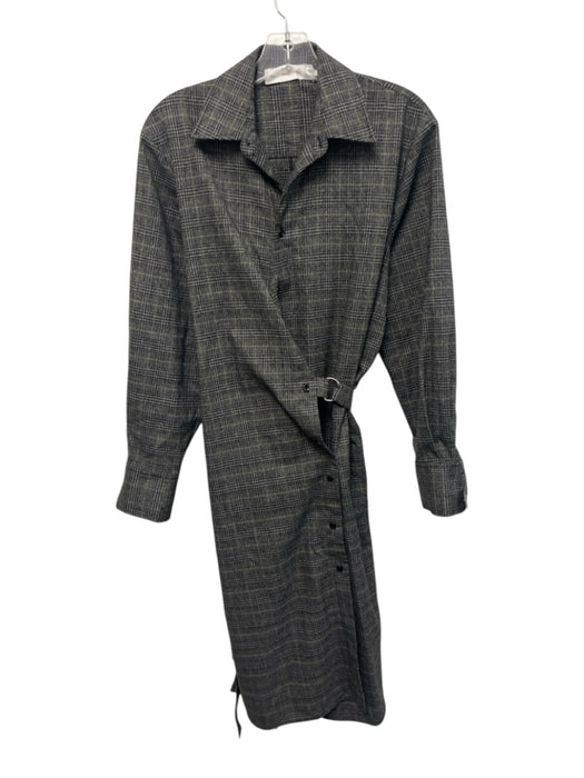 Proenza Schouler White Label Size 4 Gray, Black, Yellow Polyester Blend Dress Gray, Black, Yellow / 4