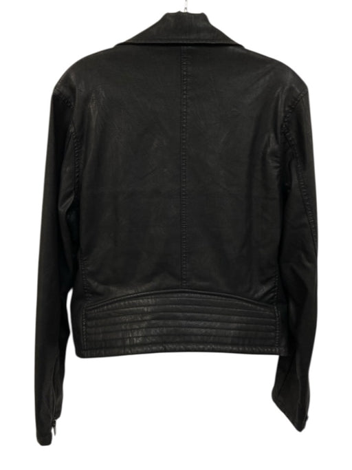 Blank NYC Size L Black PU Leather Zip Front Moto Zip Pocket Jacket Black / L