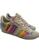 Larroude Shoe Size 11 Cream White & Multi textile upper Woven T Toe Sneakers Cream White & Multi / 11