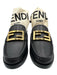 Fendi Shoe Size 37 Black Leather Gold hardware Logo Slip On Loafers Black / 37