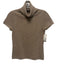 Magaschoni Size XS Light Brown Cashmere Short Sleeve Turtle Neck Knit Top Light Brown / XS