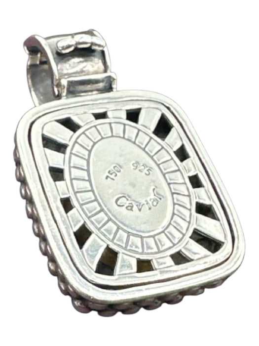 Lagos Gold & Silver Sterling Silver 18K Gold Clasp Stone Pendant Gold & Silver