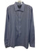 Polo Size 17 Blue & White Cotton Plaid Button Down Men's Long Sleeve Shirt Blue & White / 17
