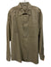 Ermenegildo Zegna Size XL Tan Cotton Solid Button Down Men's Long Sleeve Shirt Tan / XL