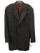 Le Debotte Gray & Blue Wool Plaid Buttons Men's Coat Gray & Blue / Est L