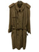 Paul Stuart Tan Wool Solid Trench Men's Coat Tan / 42