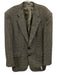 Saks Fifth Ave Tan & Blue Viscose 2 Button Men's Blazer Tan & Blue / 43L