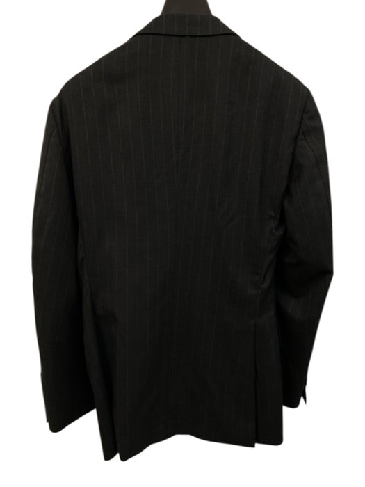 Suitsupply Gray & White Wool Pinstripe notched 2 Button Men's Suit Gray & White / 38R