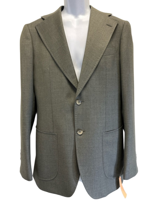 Suitsupply Light Gray Wool Solid notched 2 Button Men's Suit Light Gray / 38R