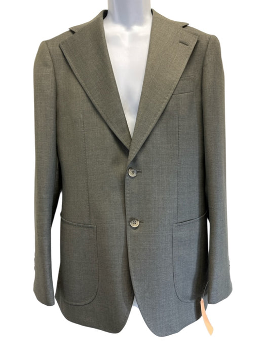 Suitsupply Light Gray Wool Solid notched 2 Button Men's Suit Light Gray / 38R