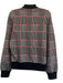 Akris Punto Size 8 White, Black, Red Wool Houndstooth Zip Up Jacket Skirt Set White, Black, Red / 8