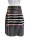 Akris Punto Size 8 White, Black, Red Wool Houndstooth Zip Up Jacket Skirt Set White, Black, Red / 8