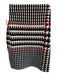 Akris Punto Size 8 White, Black, Red Wool Houndstooth Zip Up Jacket Skirt Set White, Black, Red / 8